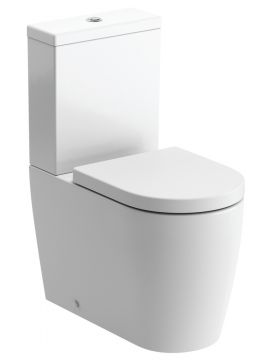 Savai Rimless D-Shaped Closed Back Close Coupled Toilet