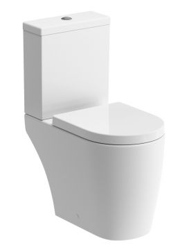 Savai Rimless D-Shaped Open Back Close Coupled Toilet