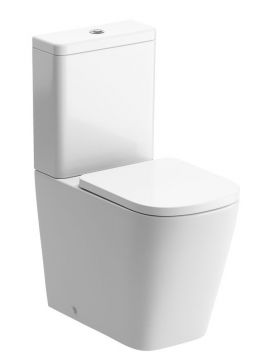 Tuasivi Rimless Square Closed Back Close Coupled Toilet