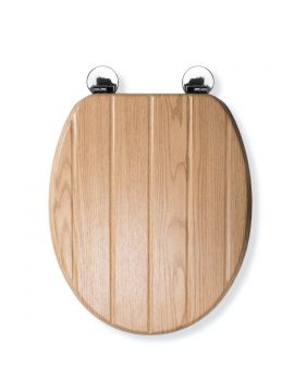 Croydex Flexi Fix Geneva Toilet Seat Oak Effect