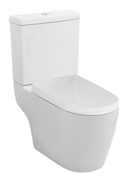 Palmer D-Shaped Semi Flush To Wall Close Coupled Toilet