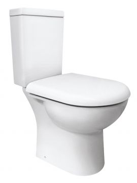 Palmer D-Shaped Compact Semi Flush To Wall Close Coupled Toilet