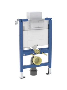 Geberit Duofix Wall Hung WC Frame with Alpha01 Square Flush Plate