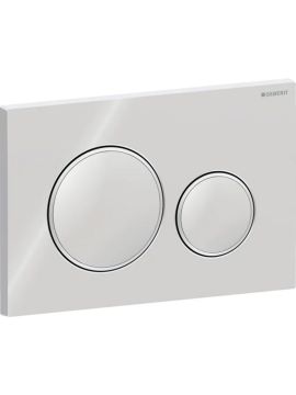 Geberit Sigma20 Round Dual Flush Plate Gloss Chrome / Matt Chrome