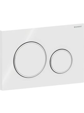 Geberit Sigma20 Round Dual Flush Plate White / Gloss Chrome