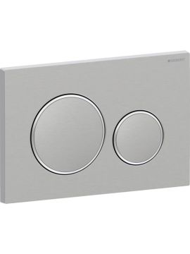 Geberit Sigma20 Round Dual Flush Plate Brushed Stainless Steel
