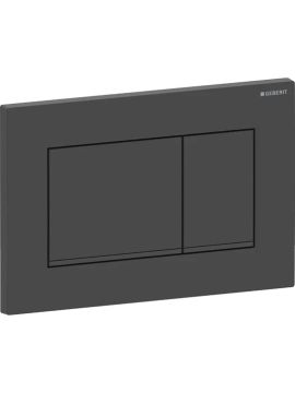 Geberit Sigma20 Square Dual Flush Plate Matt Black / Black