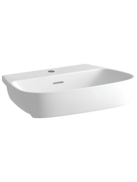 Asaga Semi Recessed Basin 1TH White 605 x 410mm