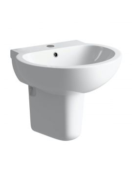 Maota Basin & Semi Pedestal 1TH White 535 x 490mm