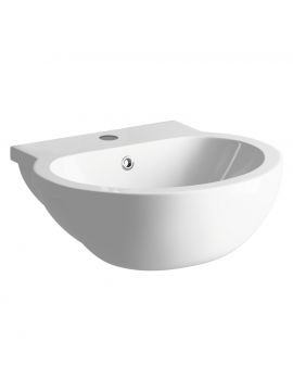 Maota Semi Recessed Basin 1TH White 540 x 500mm