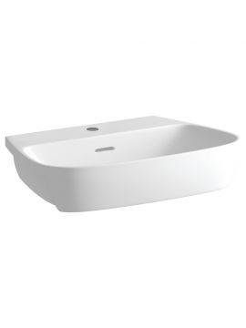 Tuasivi Semi Recessed Basin 1TH White 605 x 410mm