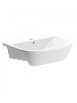 Vaega Semi Recessed Basin 1TH White 520 x 400mm