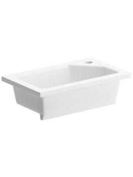 Sataua Semi Recessed Basin 1TH White 490 x 355mm