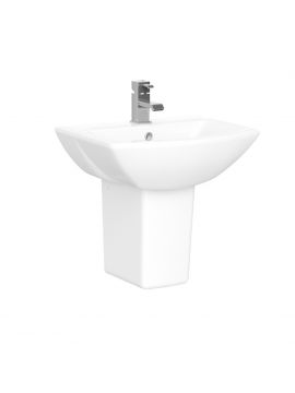 Armdale Basin & Semi Pedestal 1TH White 500 x 375mm