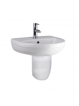 Humbermede Basin & Semi Pedestal 1TH White 500 x 415mm