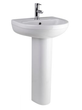 Humbermede Basin & Full Pedestal 1TH White 500 x 415mm