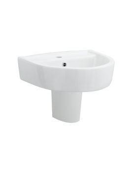 Palmer Basin & Semi Pedestal 1TH White 420 x 380mm