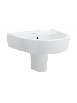 Palmer Basin & Semi Pedestal 1TH White 520 x 450mm