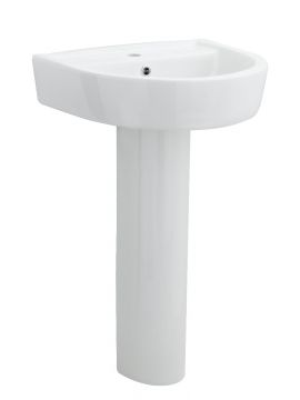 Palmer Basin & Full Pedestal 1TH White 520 x 450mm