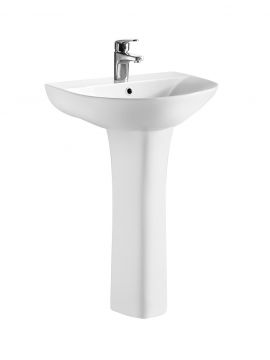 Fraser Basin & Full Pedestal 1TH White 560 x 460mm