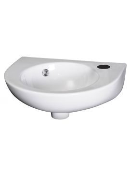 Mississauga Wall Hung Basin 1TH White 450 x 345mm