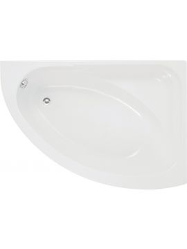 Orlando Acrylic Corner Bath 1500 x 1020mm 0TH White Left or Right Hand