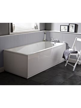 Casperia Acrylic Square Single Ended Bath 0TH White