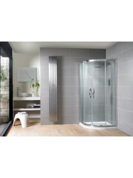 Aquadart Venturi 8 Semi Frameless Double Door Quadrant Shower Enclosure 8mm Silver Frame Clear Glass