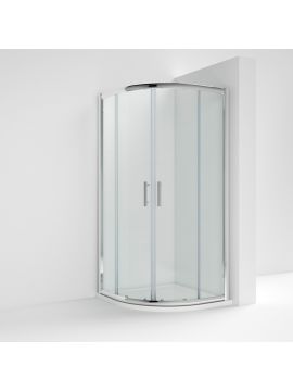 Aversa 6 Framed Double Door Quadrant Shower Enclosure 6mm Silver Frame Clear Glass