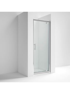 Aversa 6 Framed Pivot Shower Enclosure Silver Frame Clear Glass