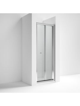 Aversa 6 Framed Bi-Fold Shower Enclosure Silver Frame Clear Glass