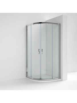 Caravita 5 Framed Double Door Quadrant Shower Enclosure Silver Frame Clear Glass