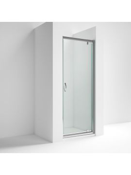 Caravita 5 Framed Pivot Shower Enclosure Silver Frame Clear Glass