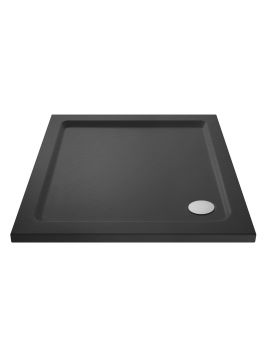 Avezzano Slate Effect Square Shower Tray Slate Grey