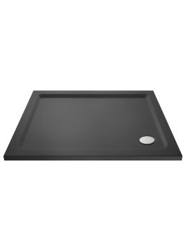 Avezzano Slate Effect Rectangular Shower Tray Slate Grey