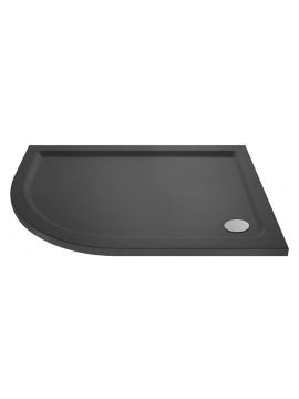 Avezzano Slate Effect Offset Quadrant Shower Tray Slate Grey Left or Right Hand