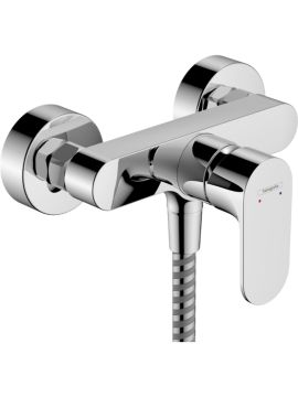 Hansgrohe Rebris S Single Lever Shower Mixer Exposed Installation With 2 Flow Rates Chrome