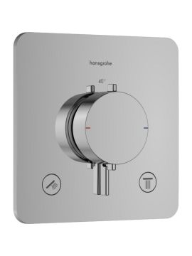 Hansgrohe Ecostat Comfort Q Thermostat Concealed Installation 2 Functions Chrome