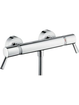 Hansgrohe Ecostat Comfort Thermostatic Shower Mixer Care Exposed Installation With Extra Long Handles Chrome