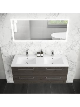 Elation Mito 1200 Wall Hung Vanity Unit & Basin 1200mm Anthracite Chrome Handles