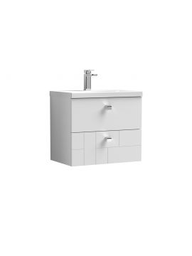 Blocchi Double Drawer Wall Hung Vanity Unit 600mm