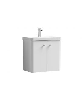 Ostia Double Door Wall Hung Vanity Unit & Basin 600mm