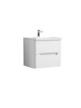 Piegaro Double Drawer Wall Hung Vanity Unit & Basin 600mm