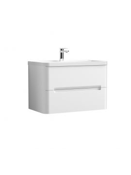 Piegaro Double Drawer Wall Hung Vanity Unit & Basin 800mm