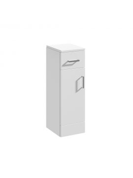 Marolino Single Door & Single Drawer Floor Standing Slimline Cupboard 250mm Gloss White