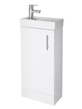 Vernio Single Door Floor Standing Vanity Unit & Basin 400mm