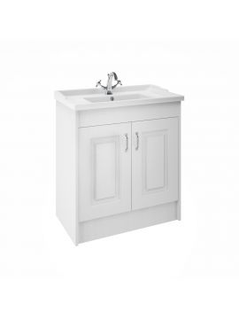 Savigno Double Door Floor Standing Vanity Unit & Ceramic Basin 800mm