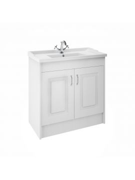 Savigno Double Door Floor Standing Vanity Unit & Ceramic Basin 1000mm