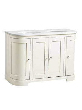 Tavistock Lansdown 1200mm Floorstanding 4 Door Curved Floorstanding Vanity Unit with Double Basin