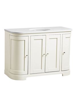 Tavistock Lansdown 1200mm Floorstanding 4 Door Curved Floorstanding Vanity Unit with Single Basin